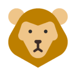 Cartoon lion icon